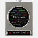 Search for peace on earth christmas tree decorations Typography