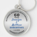 Search for diamond wedding anniversary key rings 60 years married