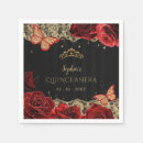 Search for red rose napkins Vintage