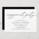 Search for white engagement party invitations Minimalist