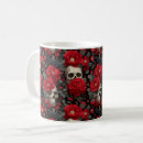 Search for floral skull mugs Black
