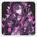 Search for goth girl stickers Black