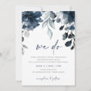 Search for navy blue watercolor wedding invitations Rustic