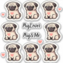 Search for dog party stickers Pug