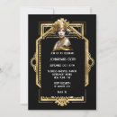 Search for flapper invitations Black gold