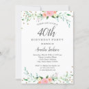 Search for gold glitter 40th birthday invitations Flowers