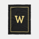 Search for black and gold blankets Initial