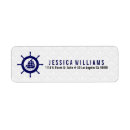 Search for navy blue damask return address labels White