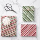 Search for red and green wrapping paper Striped
