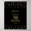 Search for gold 50th birthday party posters Modern