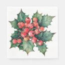 Search for holly leaves napkins Classic