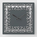 Search for filigree clocks Silver