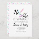 Search for pastel gender reveal invitations He or she