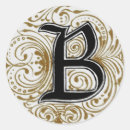 Search for gold b monogram stickers Ornate