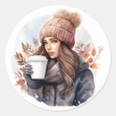 Search for fashion girl stickers Watercolor