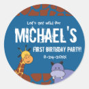 Search for safari birthday stickers First birthday jungle