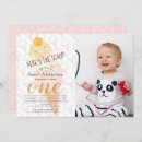 Search for heres the scoop birthday invitations Pink