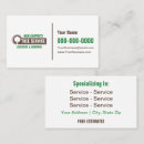 Search for tree service business cards Contractor