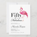 Search for flamingo 50th birthday invitations Tropical