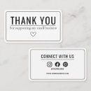 Search for thank you note business cards Social media