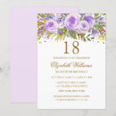 Search for purple 18th birthday invitations Floral