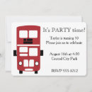 Search for double decker bus invitations England