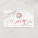 Search for make up artist business cards Rose gold