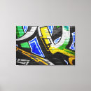Search for graffiti canvas prints Yellow