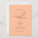Search for peach wedding invitations Calligraphy