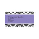 Search for purple damask return address labels Vintage