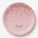Search for monogram paper plates Glitter