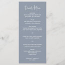Search for dusty blue wedding menus Elegant