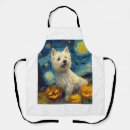 Search for vintage cat and dog aprons Spooky