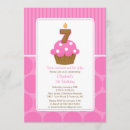Search for 7th cupcake birthday invitations Cute