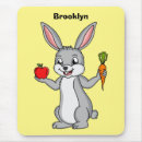 Search for rabbit with carrots mousepads Cute