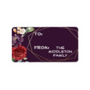 Search for purple rose return address labels Gold