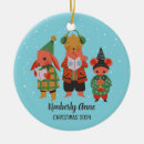 Search for woodland animals christmas tree decorations Watercolor illustration