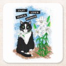 Search for tuxedo cat coasters Kitty