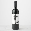 Search for black cat wine labels Silhouette