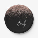 Search for pink and gold plates Glitter