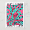 Search for illusions postcards Blue
