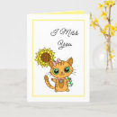 Search for cat and sunflowers cards Kitten
