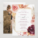 Search for elegant gold bridal shower invitations Burgundy