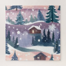 Search for skiing puzzles Watercolor