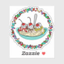 Search for ice cream sundae stickers Banana split