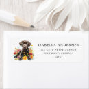Search for chocolate lab return address labels Puppy