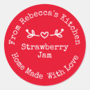 Search for strawberry canning stickers Red