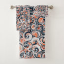 Search for orange and white bath towels Abstract