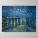 Search for starry night painting posters Blue