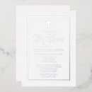 Search for silver christening invitations Elegant